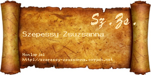 Szepessy Zsuzsanna névjegykártya